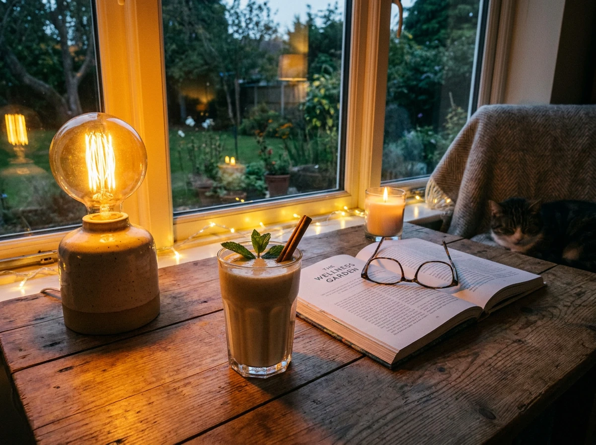Ashwagandha smoothie som kveldsdrikk ved leselys