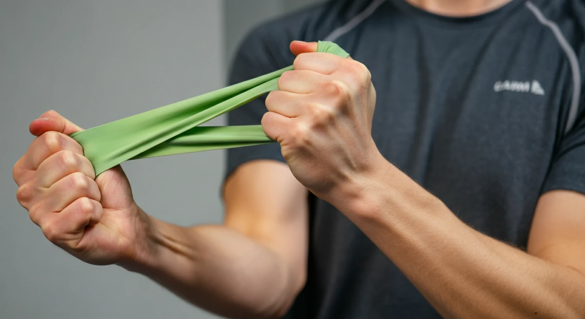 Fingerstrekk med strikk — primær forebygging av leddbøyer-skader