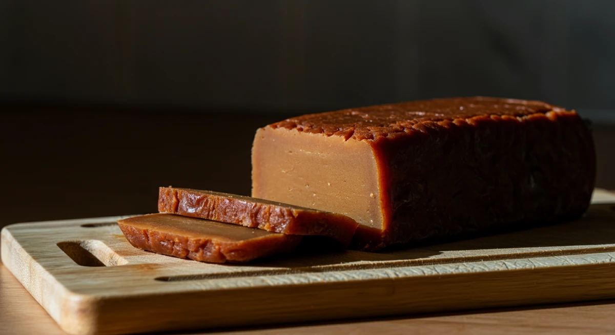 Tradisjonell norsk brunost — karamellisert mysost og melkeprotein