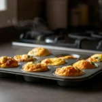 Egg muffins ferdig stekt i muffinsform