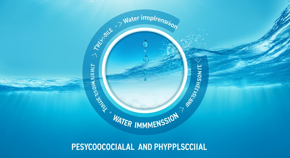Blue mind teori diagram med psykologiske og fysiologiske fordeler ved vannopphold