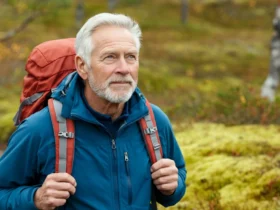 Eldre mann på fjelltur — norsk friluftsliv som dokumentert helsestrategi