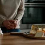 Person vurderer modnet ost — typisk trigger ved histaminintoleranse