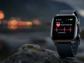 Smartklokke som viser HRV-data i norsk utemiljø
