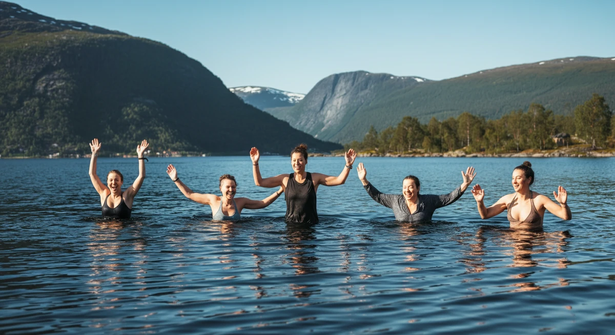 Vennegjeng tar kalddupp i norsk sommersjø