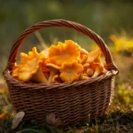 Norske kantareller (Cantharellus cibarius) plukket i bjørkeskog
