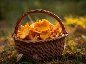 Norske kantareller (Cantharellus cibarius) plukket i bjørkeskog