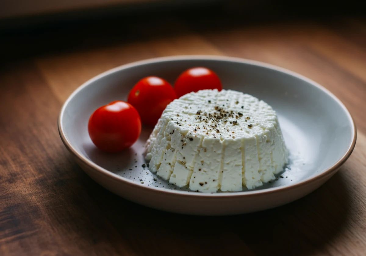 Cottage cheese med pepper og tomat