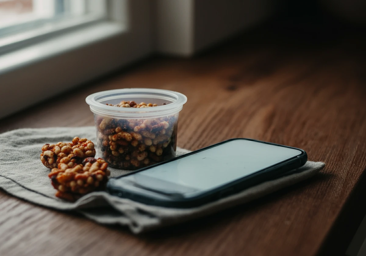 Klar grab-and-go lavkarbo snack til treningsbag