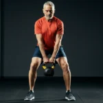 Voksen mann trener styrke etter 4-ukers blokk-periodisering for over 40