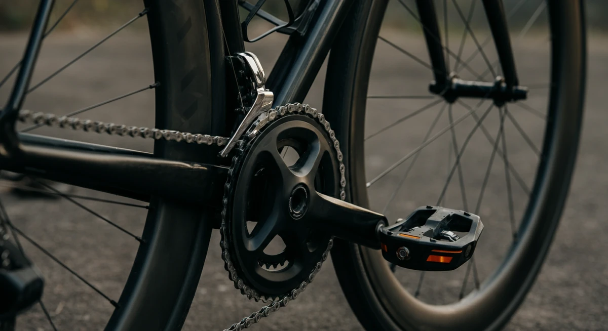 Power-måler på pedal viser watt under sykling
