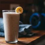 Proteinsmoothie i høyt glass etter trening