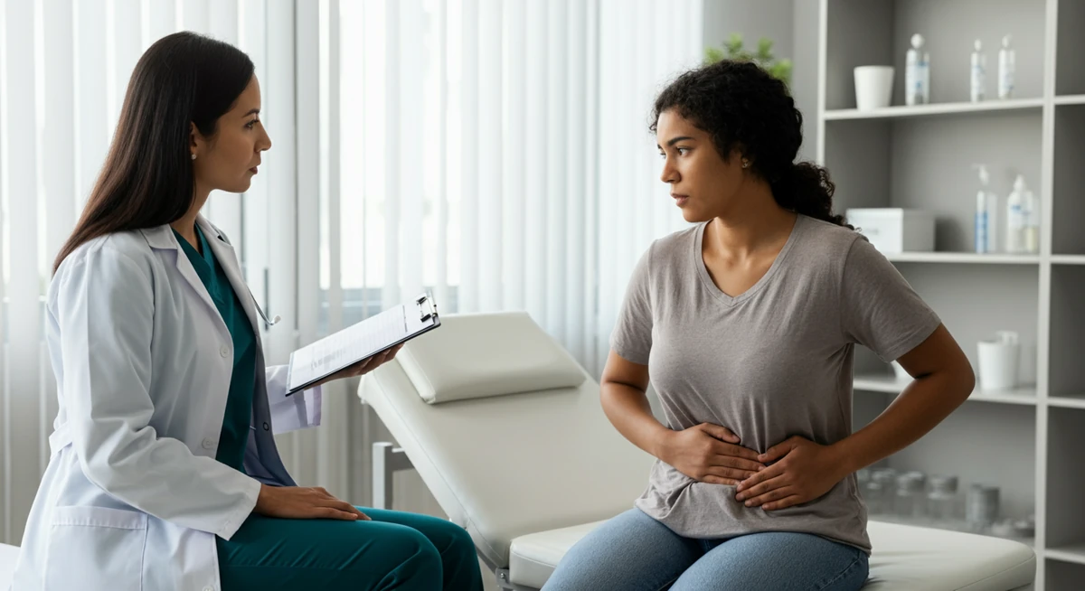 Ernæringsfysiolog konsulterer pasient med oppblåsthet og SIBO-symptomer
