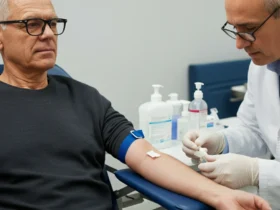 Slank mann over 60 tar blodprøve for utvidet diabetes-utredning