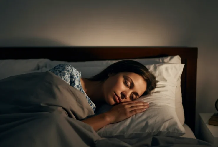 Kvinne sover dypt — hormoner styrer søvnkvalitet gjennom syklusen