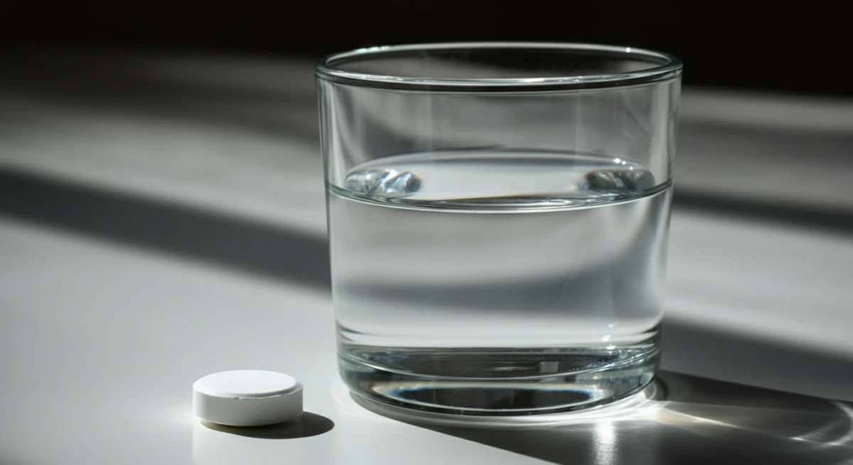 Levothyroksin tablett og vann ved morgenmedisinering for hypotyreose