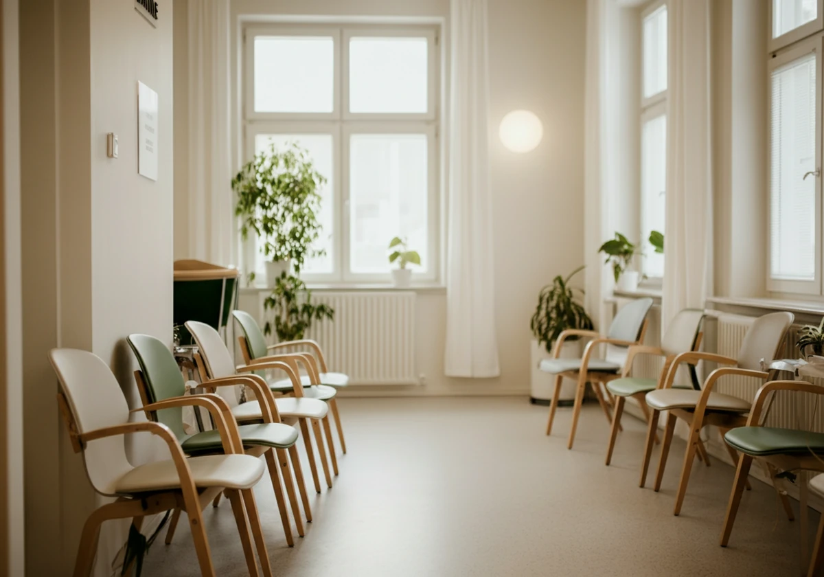 Moderne og rent venterom på en tyrkisk klinikk