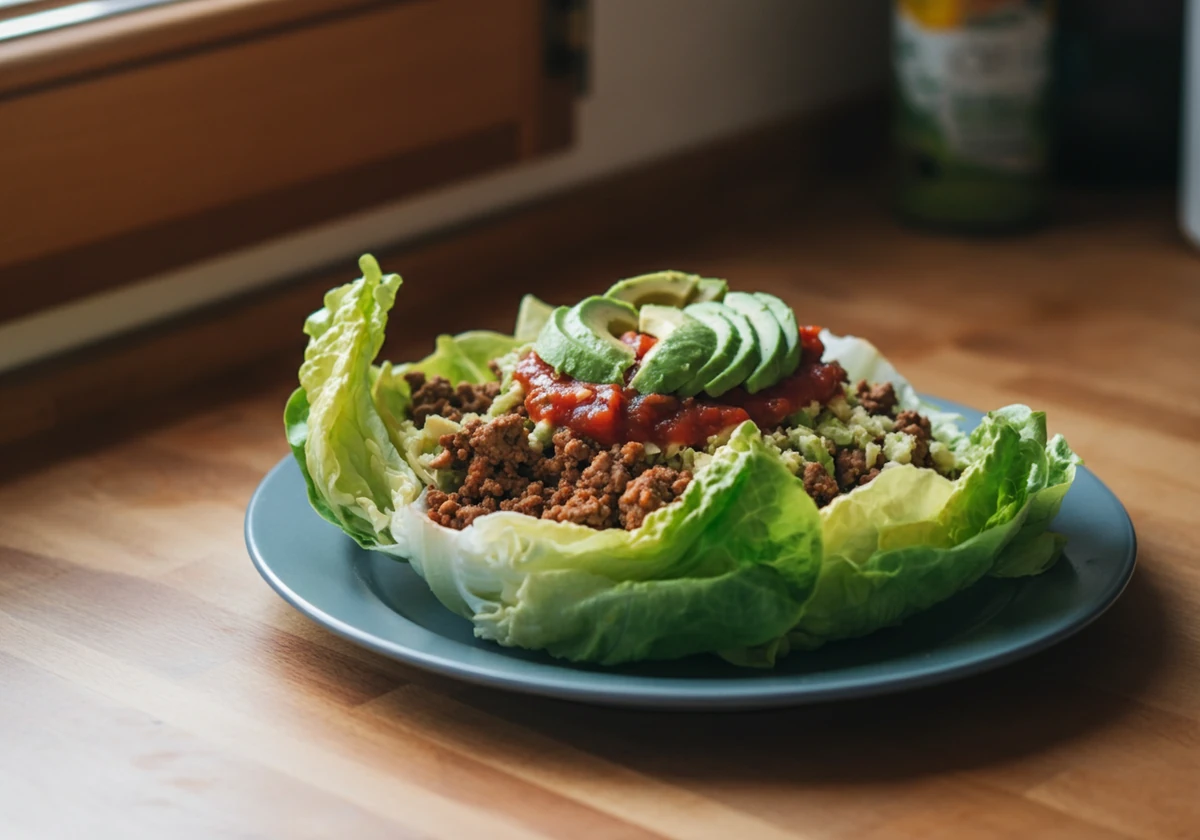 Lavkarbo tacobolle uten tortilla som alternativ på fredagsmenyen
